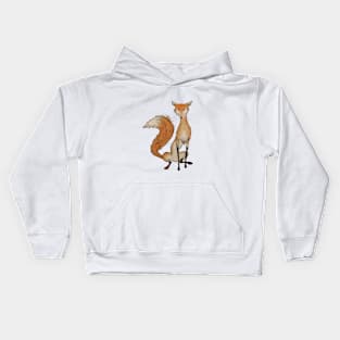 Thin Fox Illustration Kids Hoodie